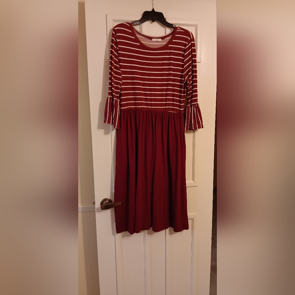 Reborn J Red Striped Dress